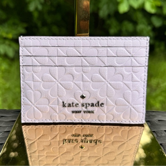 kate spade Accessories - Kate Spade Hollie Spade Clover Geo Small Slim Card Holder